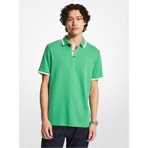Michael Kors Green Polo Shirt with White Trim